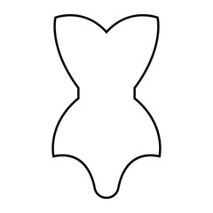 Swimsuit icon vector. Leotard illustration sign. Swimming suit symbol or logo.