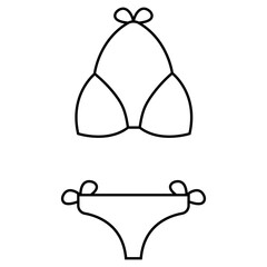 Swimsuit icon vector. Leotard illustration sign. Swimming suit symbol or logo.
