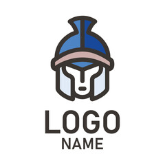 Spartan Helmet Flat Minimalist Logo For Your Business
