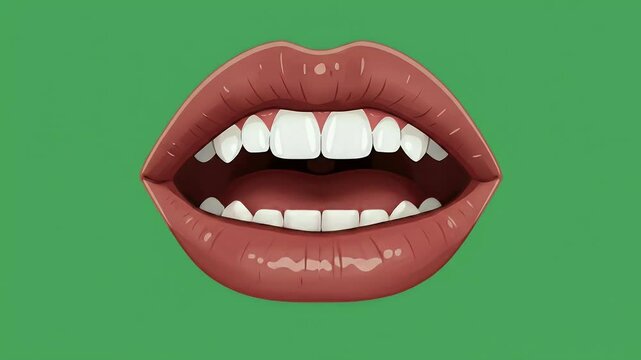 Open mouth illustration lips