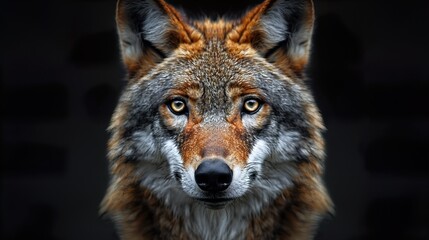 Fototapeta premium Grey Wolf (Canis lupus) Portrait HD 8k wallpaper photographic image
