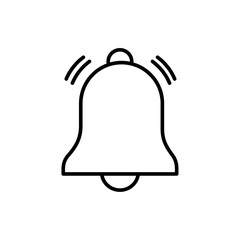 Notification bell icon. Outline style. notification bell vector icon for web design isolated on white background
