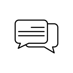 chat message icon set, Chat speech bubble, Social media message. Vector illustration isolated on white background.