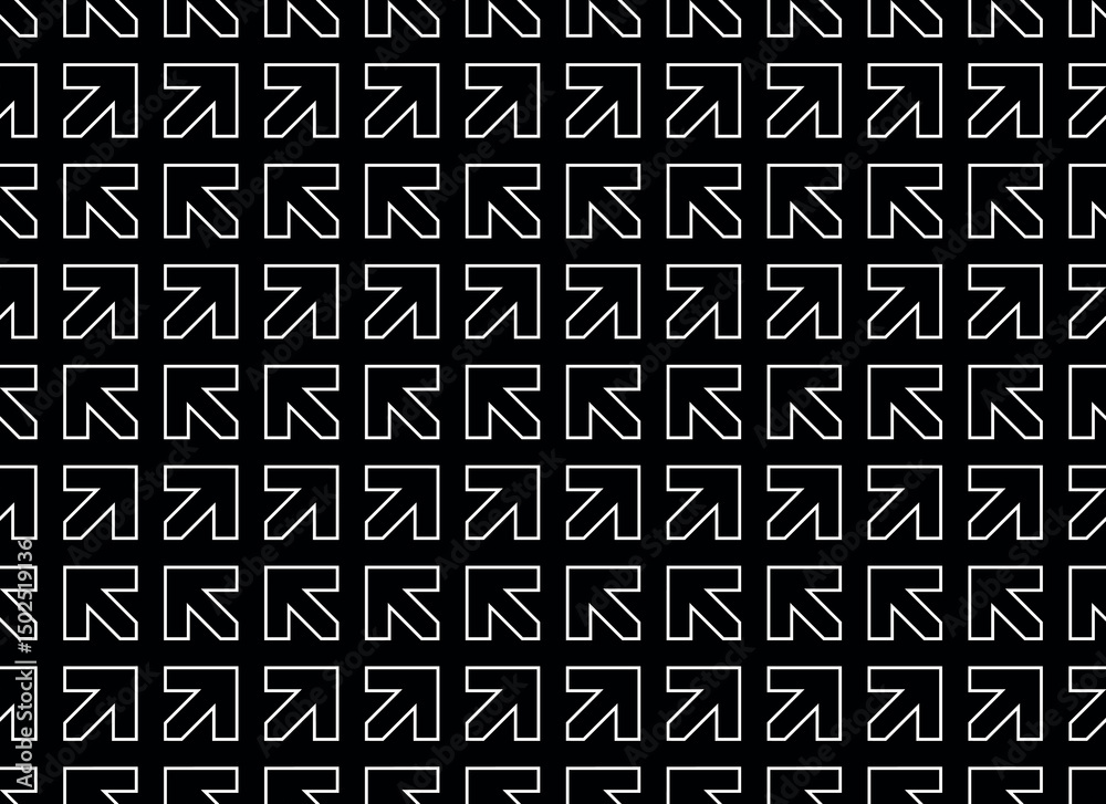 Poster abstract geometric pattern. a seamless vector background. white and black ornament. graphic modern p