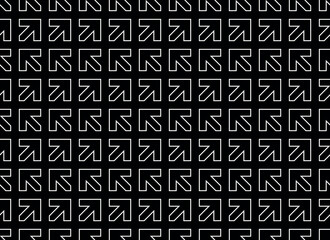 Abstract geometric pattern. A seamless vector background. White and black ornament. Graphic modern pattern. Simple lattice graphic design.