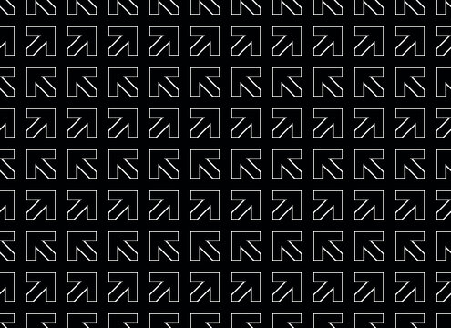 Abstract geometric pattern. A seamless vector background. White and black ornament. Graphic modern pattern. Simple lattice graphic design.