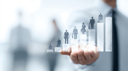 Business Growth Hand Graph Icon