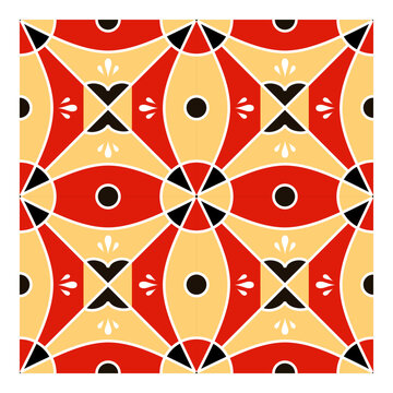 vector abstract pattern, folk texture, geometric seamless tile 