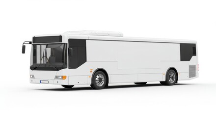 White bus isolated studio shot