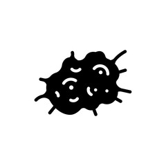 Microscopic image of irregular cancer cell blob structure