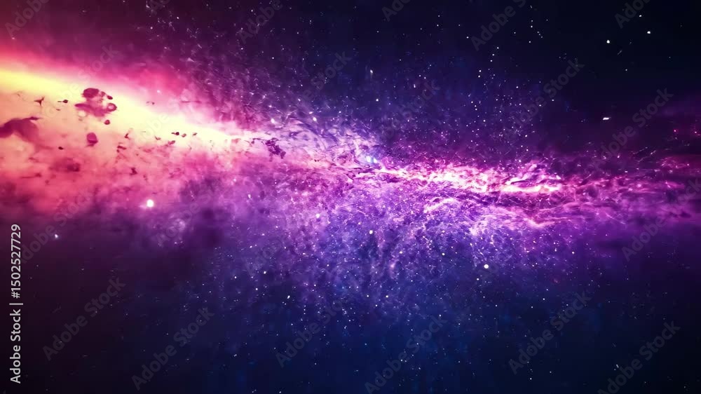Wall mural explore the vastness of a beautiful galaxy with vibrant colors and deep cosmic textures in space, ga