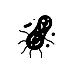 Infection Icon with Bacteria Medical Health Hazard Warning Symbol