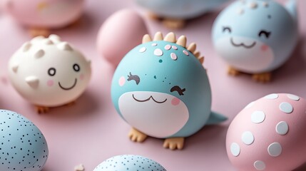 Obraz premium easter eggs on wooden background