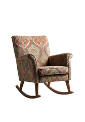 Rocking chair with patterned fabric