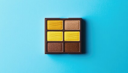 Dark-brown eyeshadow palette, four colors