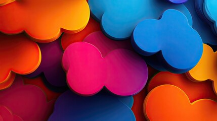 Colorful Speech Bubbles Illustrate Global Communication Diversity Representing Multilingual Dialogue International Relations and Cross-Cultural Communication for Digital Platforms and Campaigns