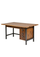 Rustic wooden desk with metal legs