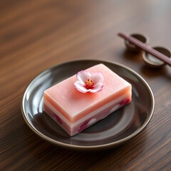 a delicate layered jelly dessert