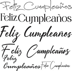 Happy Birthday Calligraphy Designs Elegant Script Fonts for Invitations & Cards