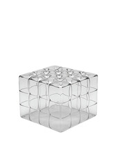 Transparent cube ottoman