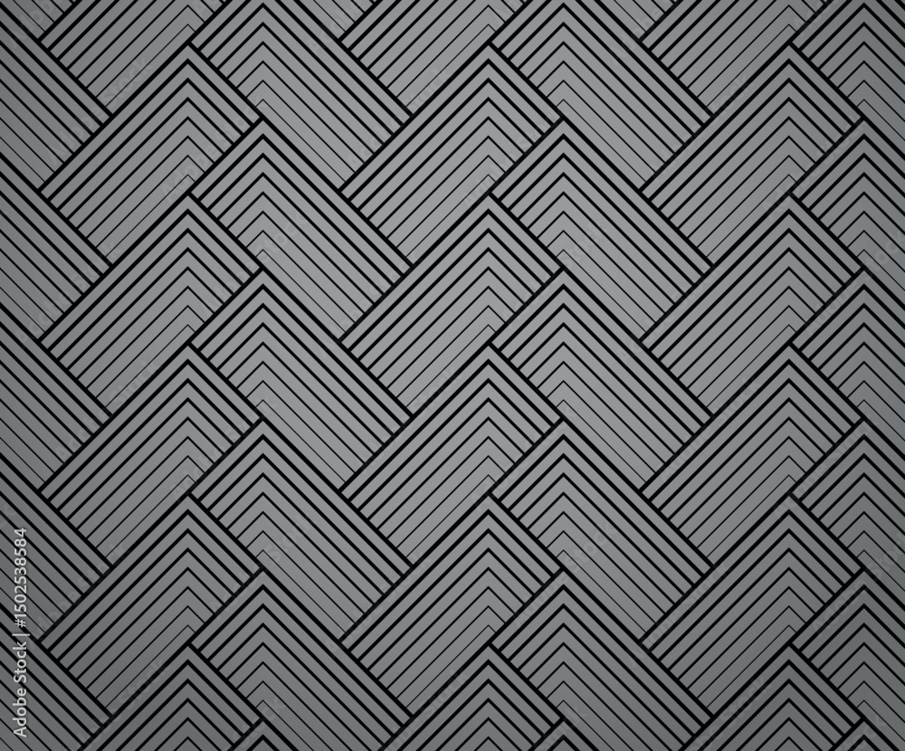 Poster abstract geometric pattern with stripes, lines. seamless vector background. gray and black ornament.