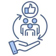 Satisfaction Blue Icon