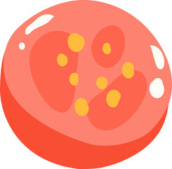 Obraz premium Tomato Illustration, Fresh Garden Clipart, Juicy Red Vegetable Art