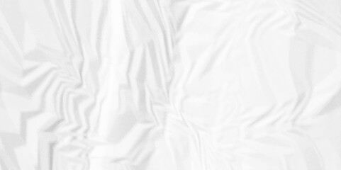 Rough and textured in white paper. White crumpled paper Blank white crumpled and creased paper poster.