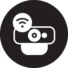 web camera glyph icon