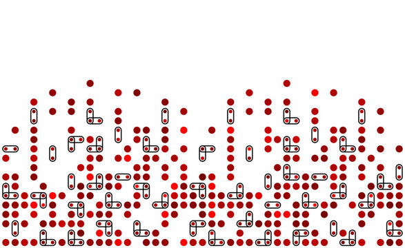 Red dot pixel modern edge background