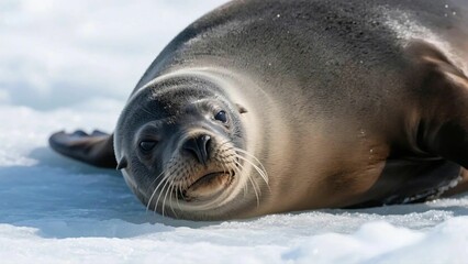 南極周辺に生息しているオットセイ