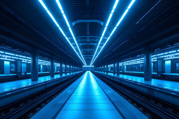 Fototapeta premium subway train in motion