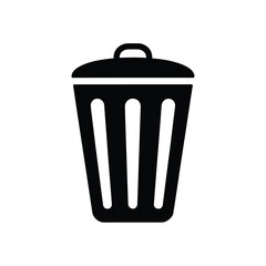 Essential Trash Can Silhouette vector Art & Illustration