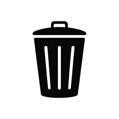 Essential Trash Can Silhouette vector Art & Illustration