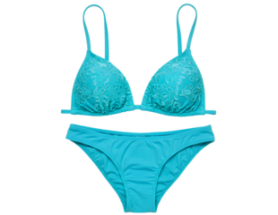 blue bikini swimsuit png. women's swimwear bikini top view flat lay isolated. bikini for summer vacation png