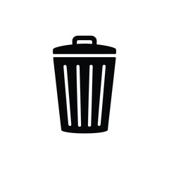 Essential Trash Can Silhouette vector Art & Illustration
