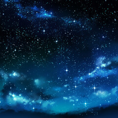 Obraz premium 幻想的で美しい夜空