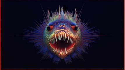 Fototapeta premium Close-up of a fantastical fish head.