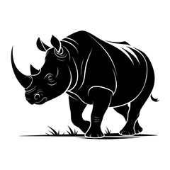 Fototapeta premium rhino on white background