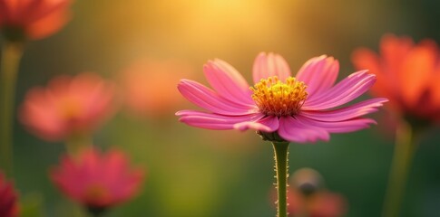 Obraz premium Tiny stamens stand tall amidst the sunny disc, sunflower, ochna integerrima