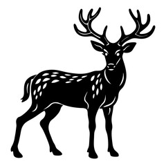 Obraz premium A Deer vector silhouettes 