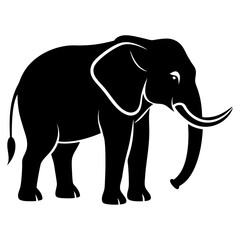 Obraz premium A Elephant vector silhouettes 