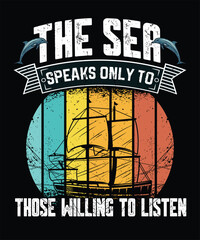 The sea speaks only to those willing to listen graphic design