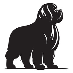 Silhouette of Sitting Dog - Black Pet Vector Illustration