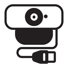 webcam glyph icon