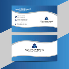 Double-sided creative business card template. Portrait and landscape orientation. Horizontal and vertical layout. Vector illustration