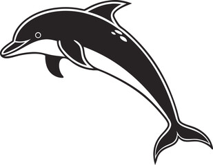 Jumping Dolphin Fish Design Illustration for Print. Artistic Jumping Dolphin Fish Illustration for T Shirts. Colorful Jumping Dolphin Fish Design for Graphic Use