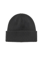 Dark gray ribbed beanie (1)