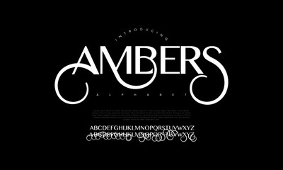 Sophisticated serif display font featuring decorative swashes and luxurious elegance. Ideal for branding, fashion, and high-end editorial designs