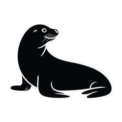 Obraz premium Sleek Seal Silhouette vector Art & Illustration